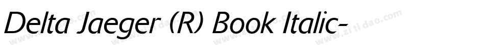 Delta Jaeger (R) Book Italic字体转换